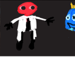 Red and blue rainbow friends