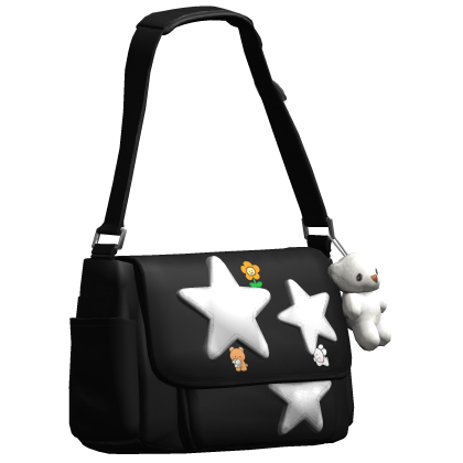 Black&White Star Y2K Streetwear Side Bag