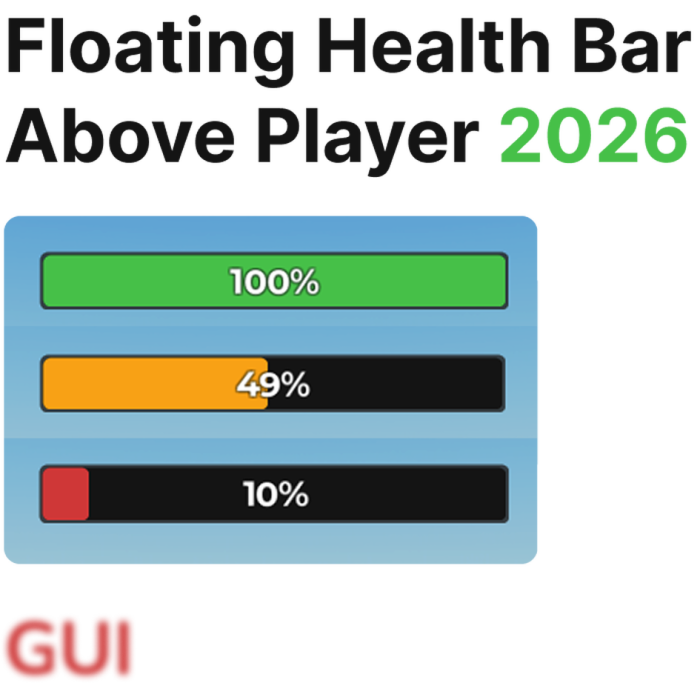 Player Overhead Health Display - simple health bar preview 1
