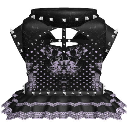 ♡ gothic y2k gyaru spike scene dress in purple thumbnail