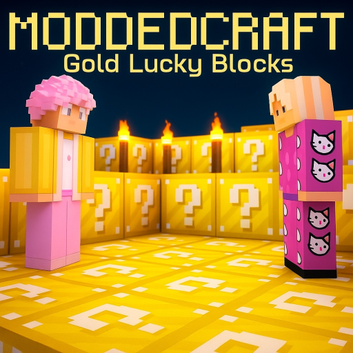 ⛏️ModdedCraft💛 (GOLD LUCKY BLOCKS) official Roblox game thumbnail