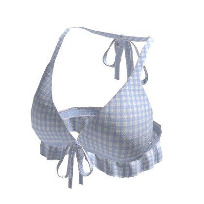Blue Gingham Summer Top