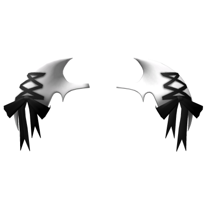 White Devil Wings w Ribbons Roblox item
