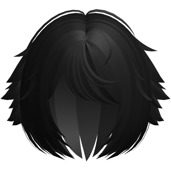 messy fluffy kitty tufts bob in black