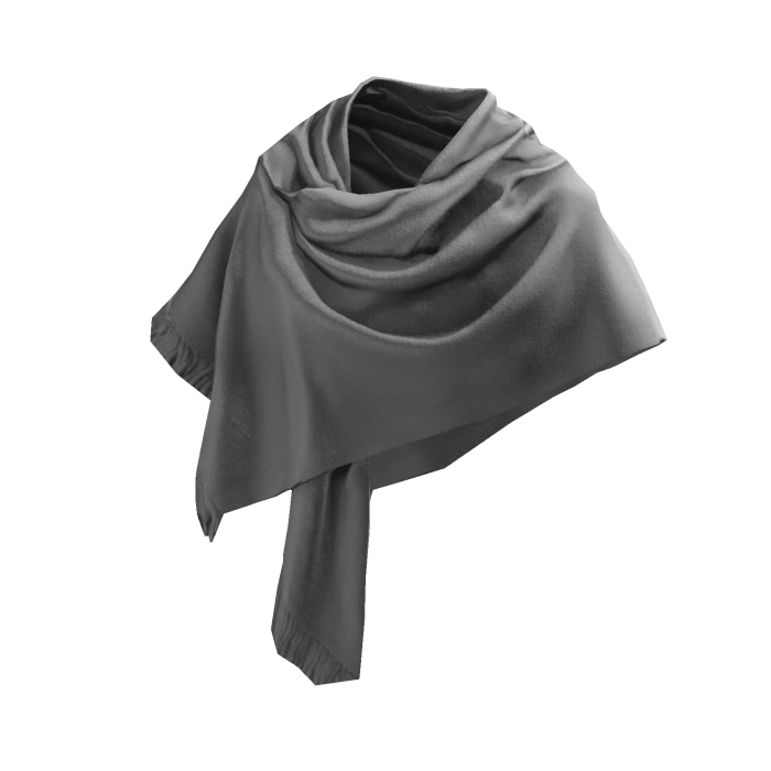 Light Grey Shawl Scarf Cloak
