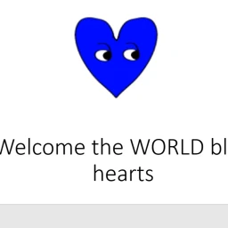 world blue hearts icon