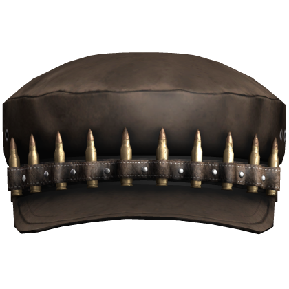 Brown Bullet Strap Beret Cap Roblox item