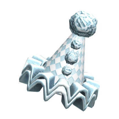 Pastel Blue Clown Party Hat