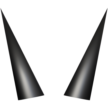 black spiky horns