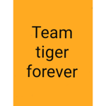 Team tiger forever SQUAD