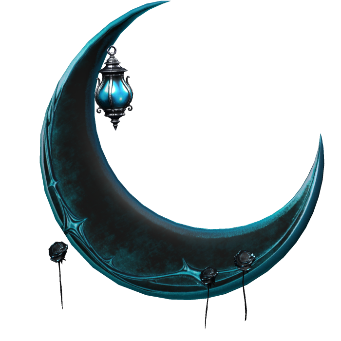 Goth Crimson Moon w/ Rose Lanterns