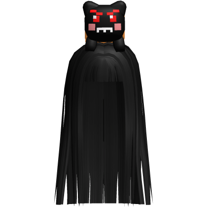 Evil Tac Nayn Plush Long Black Hair