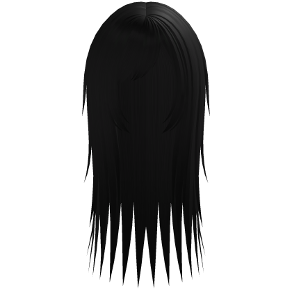 ♰ scene vkei razor cut gothic hair black Roblox item