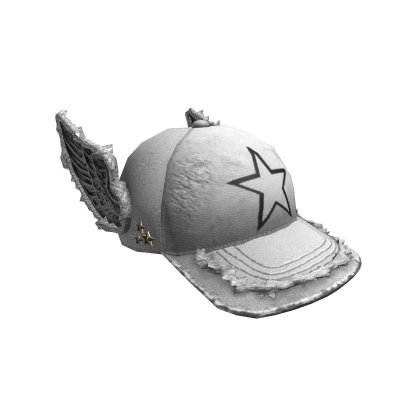 Grunge Distressed White Winged Cap Roblox item