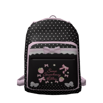 Adorable Sweet Strawberry Ribbon backpack 1.0 Roblox item