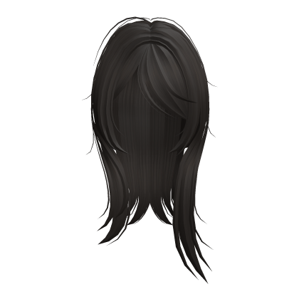 Long Emo Messy Hair (Dark Brown) Roblox item