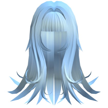 Long kawaii anime moe spikes in blue