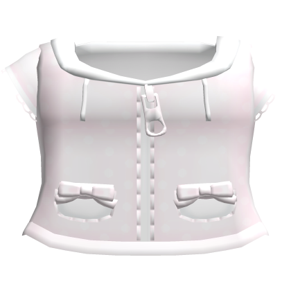 Cute Pink Winter Jacket with Bow Pockets