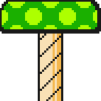 Super Mario Bros. Green Mushroom Platform Roblox decal