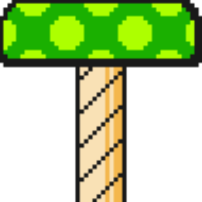 Super Mario Bros. Green Mushroom Platform Roblox decal