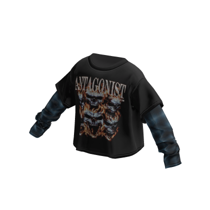 Vintage Washed Layered Graphic Longsleeve