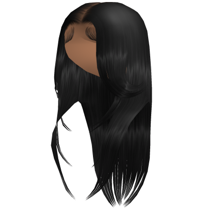 Middle Part Wispy Front [Black]