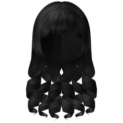 Sweet Long Black Curly hair  Roblox item