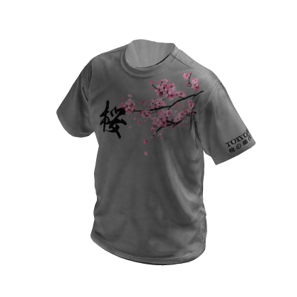 Grey Blossom Y2K Tee
