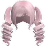 ♡ Soft Bangs Curly Pigtails