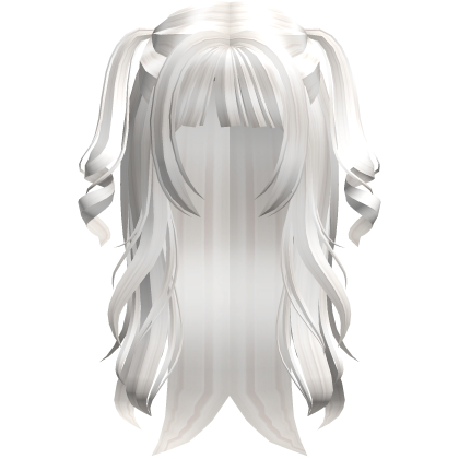 Dreamy Curly Twintails Hairstyle (White) Roblox item