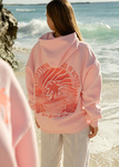 Pink palm puff hoodie squad