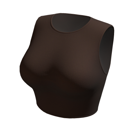 Crop Top Brown Basic Tight Baby Baddie Tee Shirt thumbnail