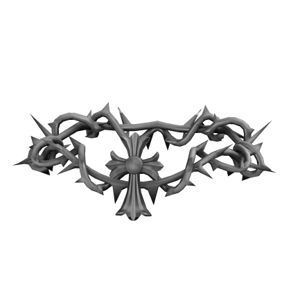 Chrome Silver Thorn Crown