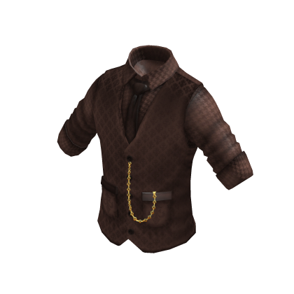 Waistcoat | Rolled up Shirt | Brown