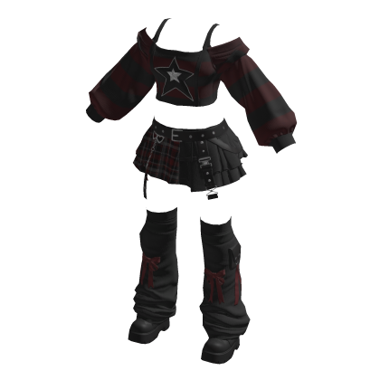 Emo Y2K Grunge Streetwear Outfit 