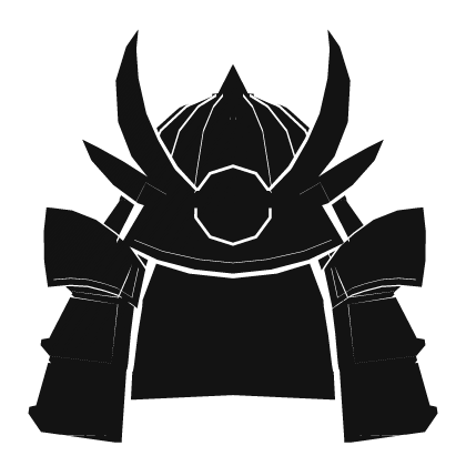 Cartoony Samurai Helmet White