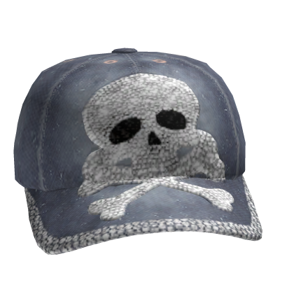Faded Rhinestone Skull Bling Trucker Cap Roblox item
