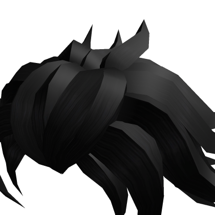 black messy hair anime 