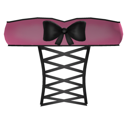 cute pink and black corsetted top ! Roblox item