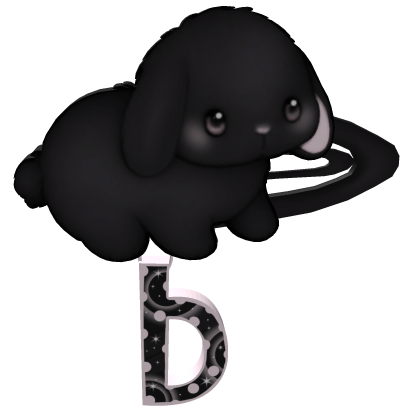 ♡ : °. littl bunni initial B hairclip .°