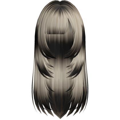 adorable long layered hime bang hair blonde/black