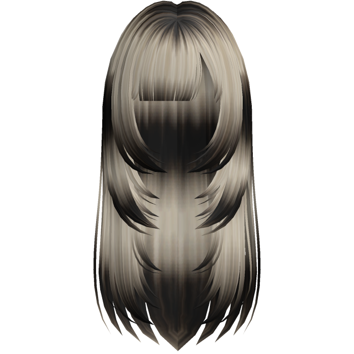 adorable long layered hime bang hair blonde/black