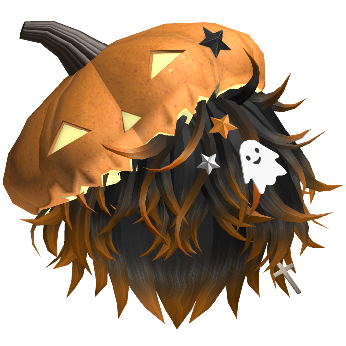 HALLOWEEN PUMPKIN HAT HAIR(BLACK ORANGE)