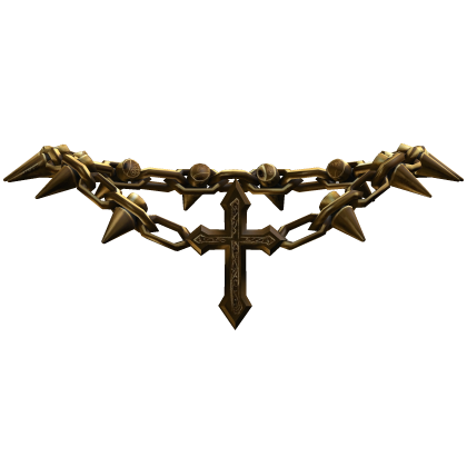 Gold Goth Cross Chain Roblox item