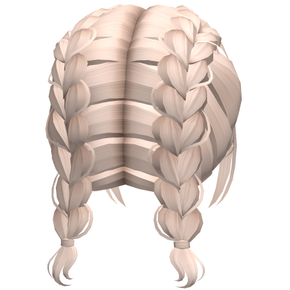 Cute Short Dutch Preppy Messy Braids in Platinum Roblox item