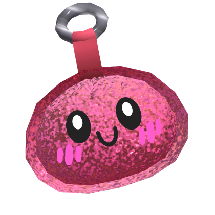 Pink Glitter Dumpling Keychain thumbnail