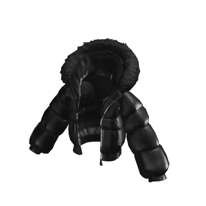 Winter Puffer Jacket Oversized Black