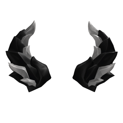 black & white dragon monster low poly horns