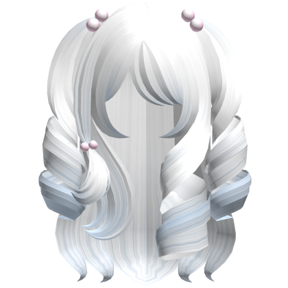 Cute Long Princess Curls In White Blue Roblox item