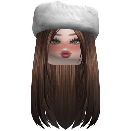 Brunette Baddie Girl with Ushanka